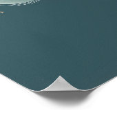 Cute Bear on Cloud Nursery Bedtime Wall Art ポスター (角)