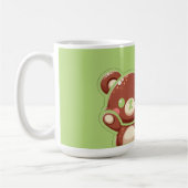 Cute Bear “Oops!” Green Classic Mug – Kawaii Bear  コーヒーマグカップ (左)