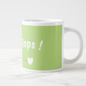 Cute Bear “Oops!” Green Jumbo Mug – Kawaii Bear  ジャンボコーヒーマグカップ (右)