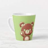 Cute Bear “Oops!” Green Latte Mug – Kawaii Bear  カフェラテマグ (左アングル)
