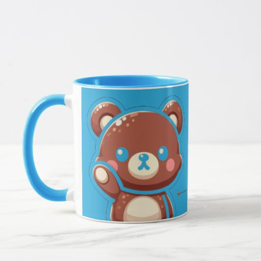 Cute Bear “Oops!” Mug – Funny Kawaii Bear Design | マグカップ (左)