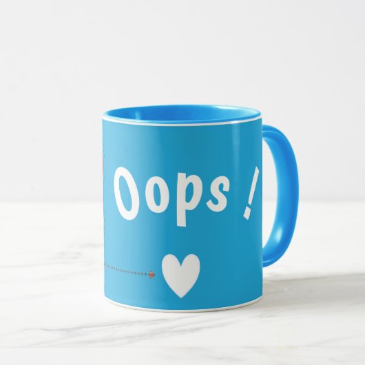 Cute Bear “Oops!” Mug – Funny Kawaii Bear Design | マグカップ (正面右)