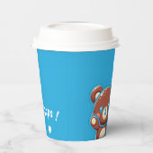 Cute Bear “Oops!” Paper Cup–Kawaii Bear Coffee Cup 紙コップ (左)