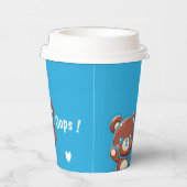 Cute Bear “Oops!” Paper Cup–Kawaii Bear Coffee Cup 紙コップ (右)