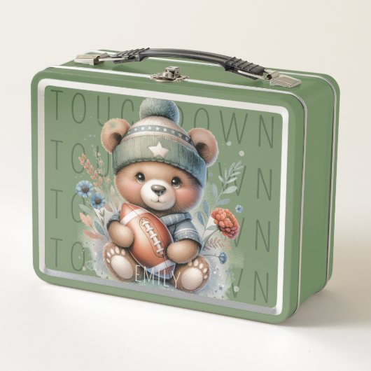 Cute Bear Personalized Lunch box メタルランチボックス (正面)