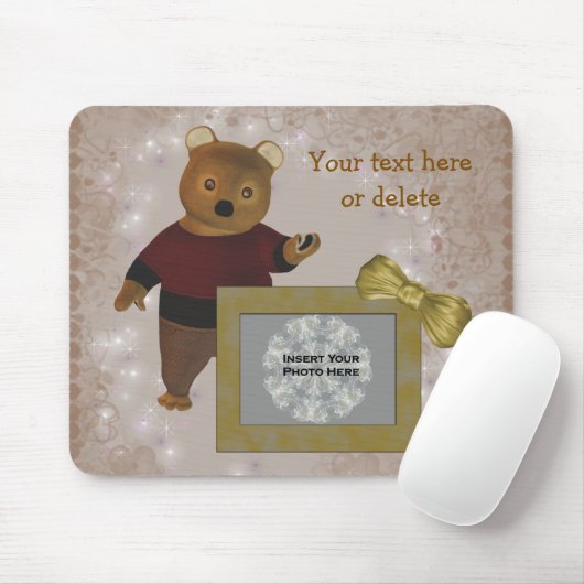 Cute Bear Personalized Photo  マウスパッド (マウス)