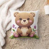 Cute Bear – Pillow for Loving Kids: Smiling Bear クッション (ブランケット)