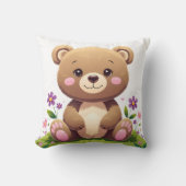 Cute Bear – Pillow for Loving Kids: Smiling Bear クッション (正面)