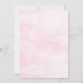 Cute Bear Pink Save the Date 招待状 (裏面)