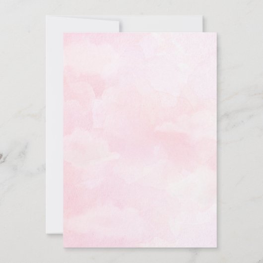 Cute Bear Pink Save the Date 招待状 (裏面)