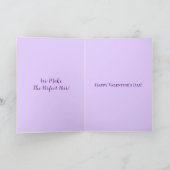 Cute Bear Purple Mittens Custom Valentine’s Day  シーズンカード (内部)