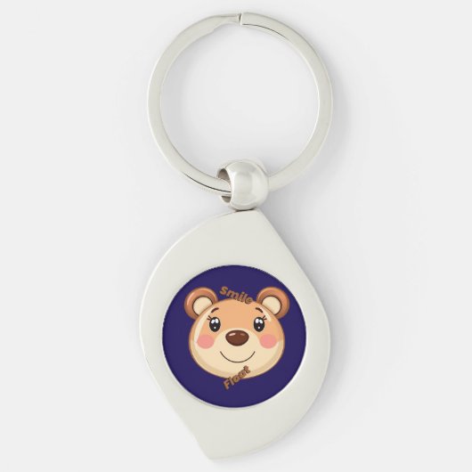 Cute Bear Smile キーホルダー (正面)