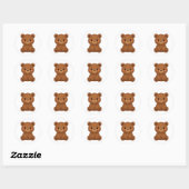 Cute Bear Sticker – Adorable Kawaii Teddy Bear Ill ラウンドシール (シート)