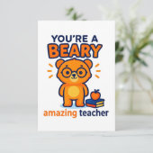 Cute Bear Teacher Appreciation Card サンキューカード (スタンド正面)