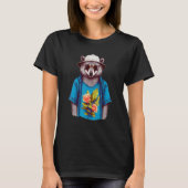 Cute Bear Wearing A Hat Shirt And Sunglasses - Fun Tシャツ (正面)