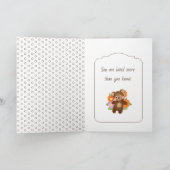 Cute Bear with Flowers Greeting Card  シーズンカード (内部)