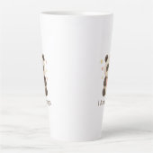 Cute Bear with Pink Heart — I Am Enough mug カフェラテマグ (正面)