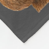 Cute Bear With Santa Hat Coffee Lover Funny Winter フリースブランケット (角)