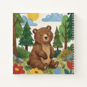 Cute Bear Woodland Animal Kids Sketchbook ノートブック (裏面)