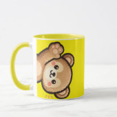 Cute Bear Yellow Mug | Kawaii Coffee Cup マグカップ (左)