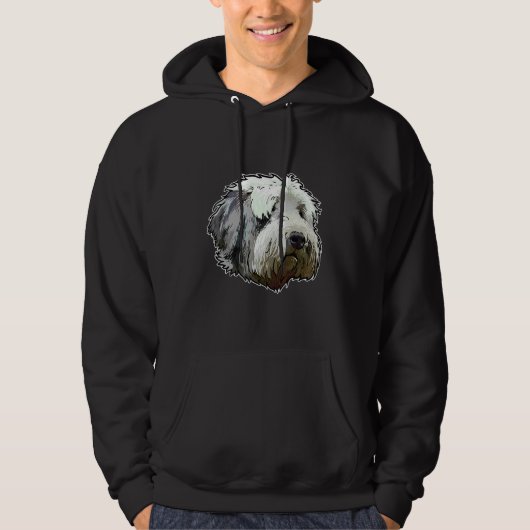 Cute Bearded Collie Dog Owner パーカ (正面)