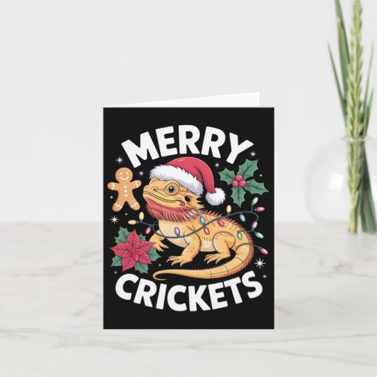 Cute Bearded Dragon Christmas Pun  カード (正面)