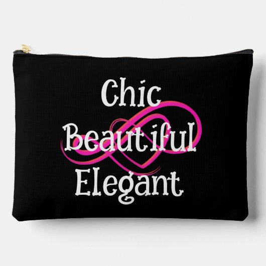 Cute, Beautiful, Elegant Large アクセサリーポーチ (正面)