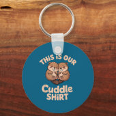 Cute Beaver Couple This Is Our Cuddle  キーホルダー (正面)