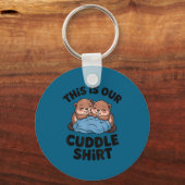 Cute Beaver Couple This Is Our Cuddle  キーホルダー (正面)