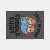 Cute Beaver Couple This Is Our Cuddle  フリースブランケット (正面(横))