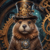 Cute Beaver Steampunk with Hat 薄葉紙
