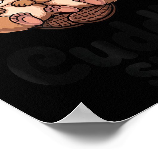 Cute Beavers Holding Hands This Is Our Cuddle  ポスター (角)