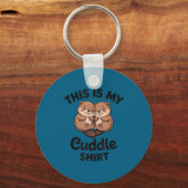 Cute Beavers This Is My Cuddle  キーホルダー (正面)