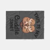 Cute Beavers This Is My Cuddle フリースブランケット (正面(横))