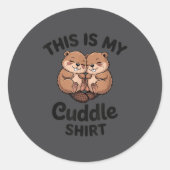 Cute Beavers This Is My Cuddle  ラウンドシール (正面)