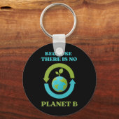 Cute Because There Is No Planet B Tee 環境保護Tシャツ キーホルダー (正面)