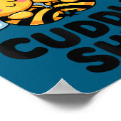 Cute Bee Couple Cuddle Funny Romantic  ポスター (角)