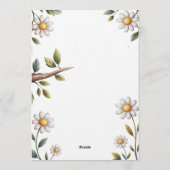 Cute Bee & Daisy Baby Shower Invitation 招待状 (裏面)