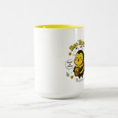 Cute Bee Happy Illustration - Sweet as Honey Desig マグカップ (中央)