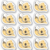 Cute Bee Hive and Honey Snail Stickers シール (正面)