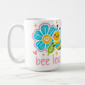Cute Bee Leaf  Inspirational for Yoga practitioner コーヒーマグカップ (左)