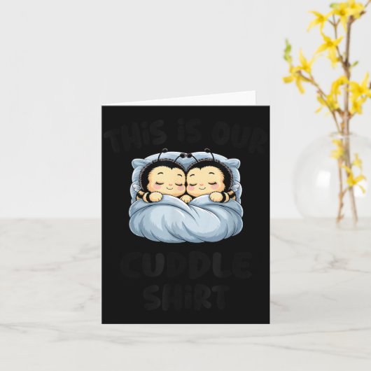 Cute Bee Lovers This Is Our Cuddle  カード (黄色い花)