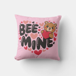 Cute Bee Mine Teddy Bear Valentine's Day クッション