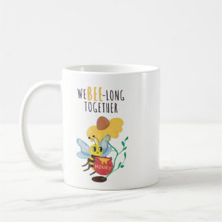 Cute Bee Mug - "私たちは一緒にいる" "コーヒー" コーヒーマグカップ