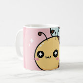 Cute Bee Mug – Kawaii Bumblebee Coffee Cup コーヒーマグカップ (正面左)
