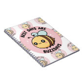 Cute Bee Notebook – Kawaii Bumblebee Journal ノートブック (右側)