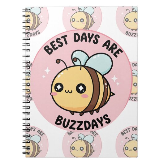 Cute Bee Notebook – Kawaii Bumblebee Journal ノートブック (正面)