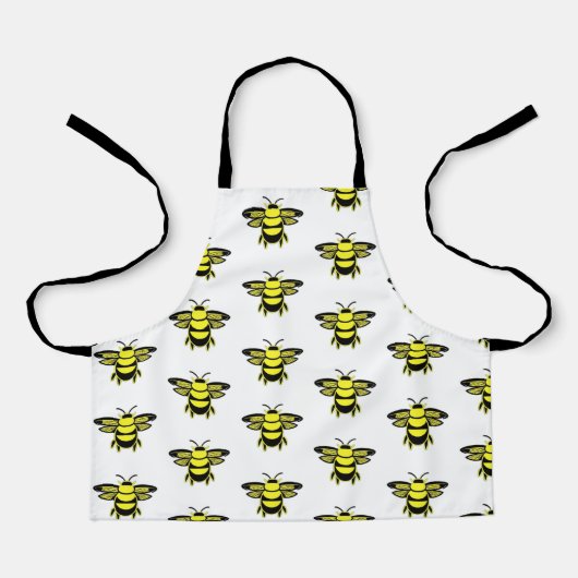 CUTE BEE PATTERN エプロン (正面)