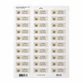 Cute Bee Return Address Labels ラベル (フルシート)