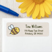 Cute Bee Return Address Labels ラベル
